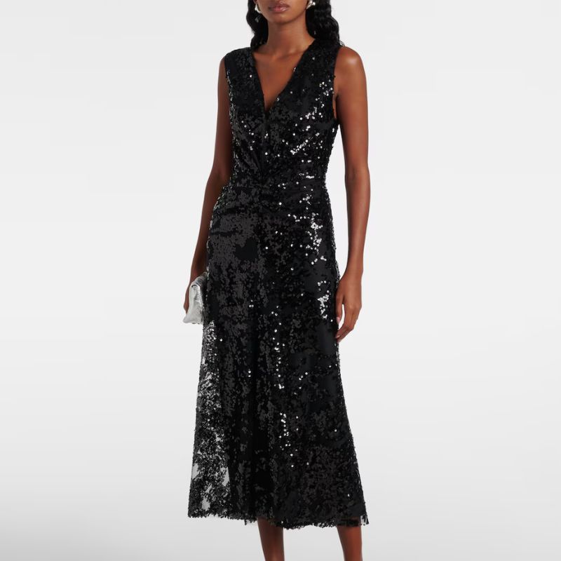 Victoria Beckham sequin dress on model