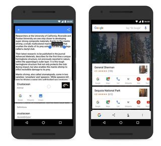 Google Now on Tap update brings manual text selection, image search