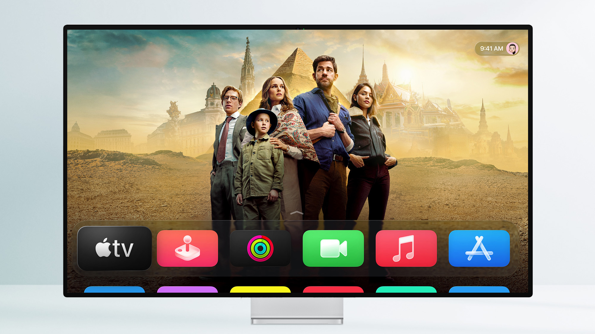 The tvOS platform on a TV.