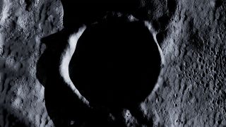 Aerial View of Shackleton Crater