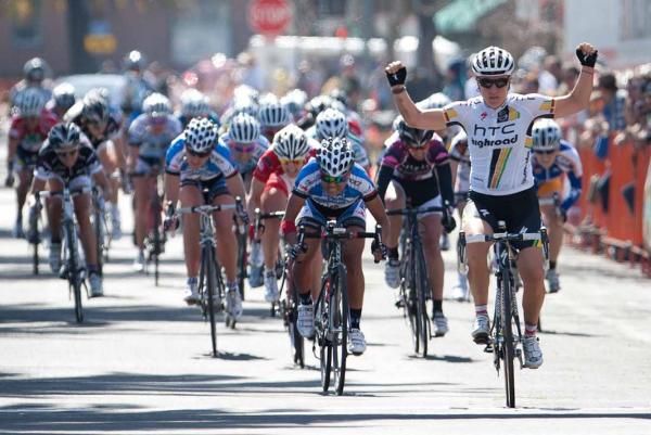 Ina-Yoko Teutenberg (HTC-Highroad) edges out Coryn Rivera (Peanut Butter &amp; Co-Twenty12) to collect another win in the Merco Cycling Classic Downtown Grand Prix.