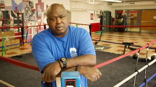 Buster Douglas stares into the camera in the 42 to 1 docufilm
