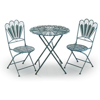 Indoor/Outdoor 3-Piece Peacock Rustic Bistro Set