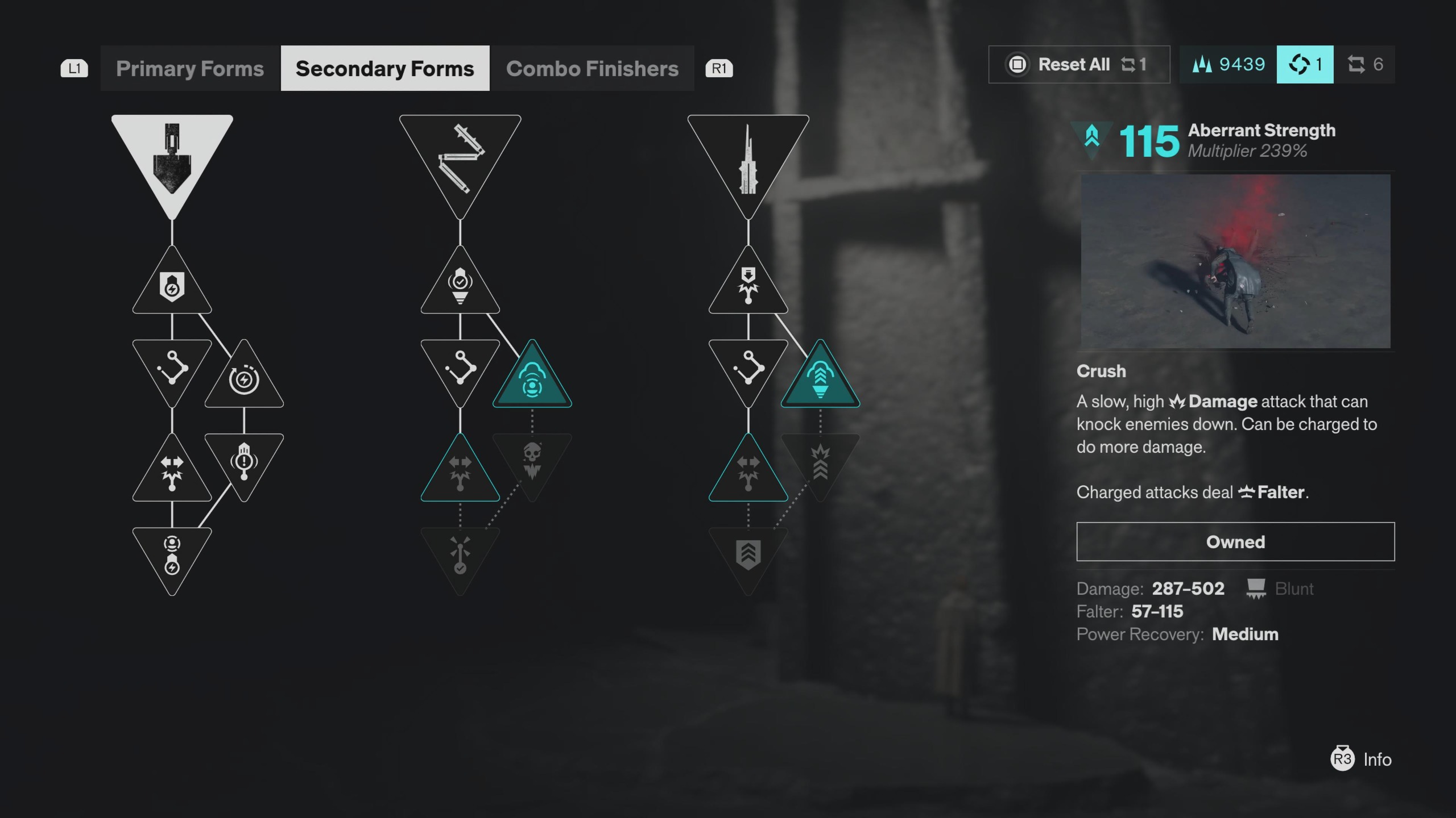 You can respec via these menus in Control Resonant