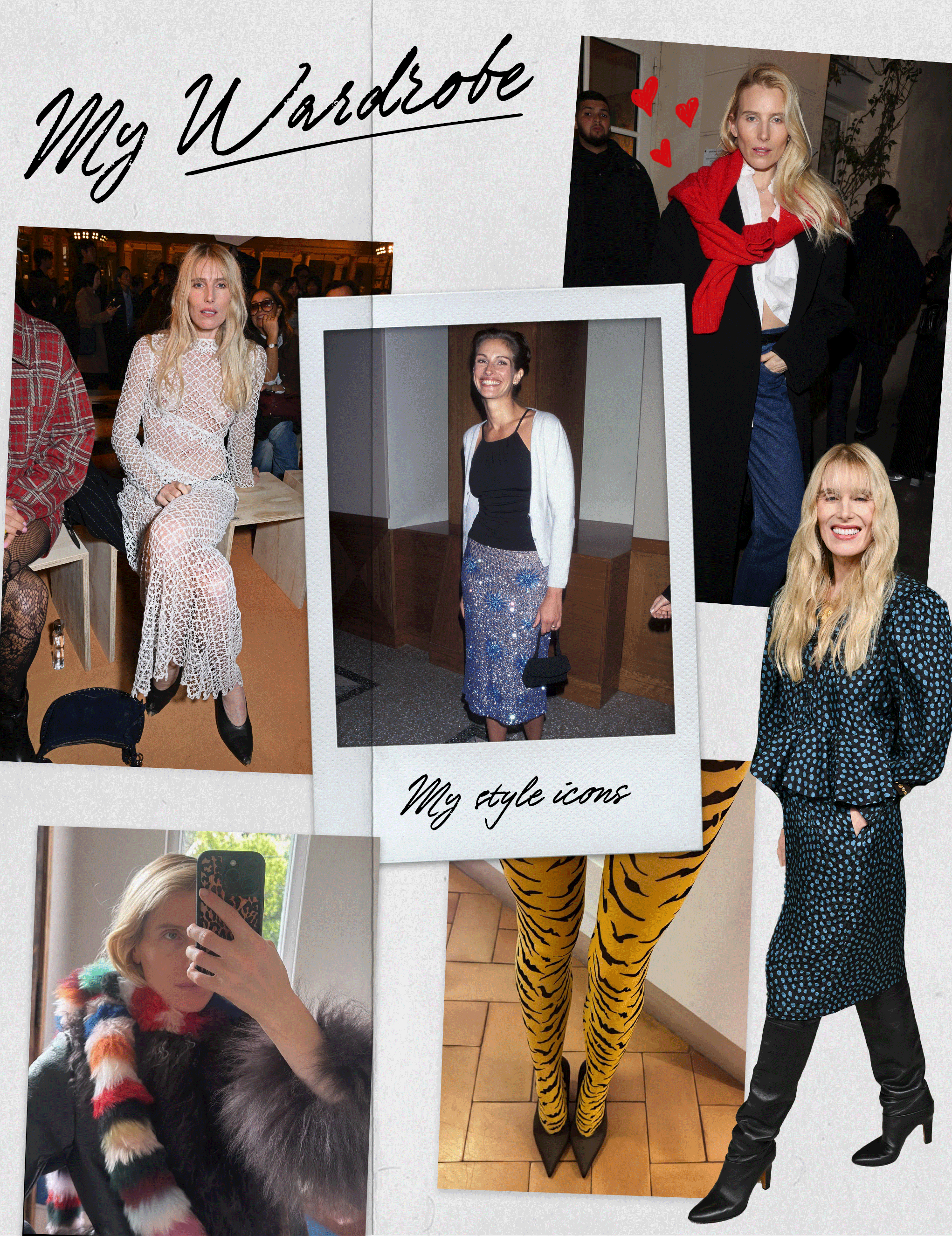Collage of Dree Hemingway for My World.