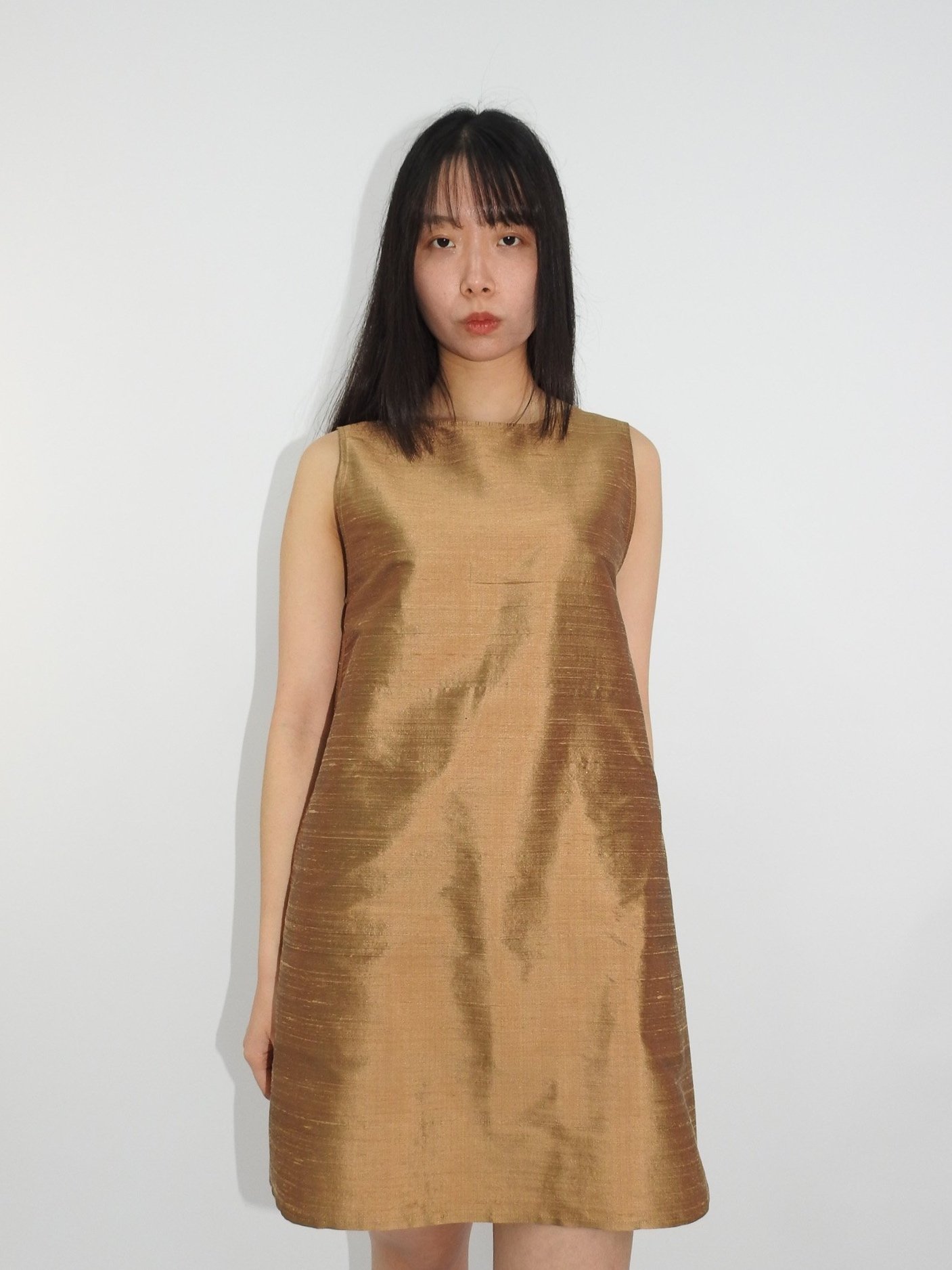 Light Brown Short Odette Dress &amp;mdash; Jessie Flamming