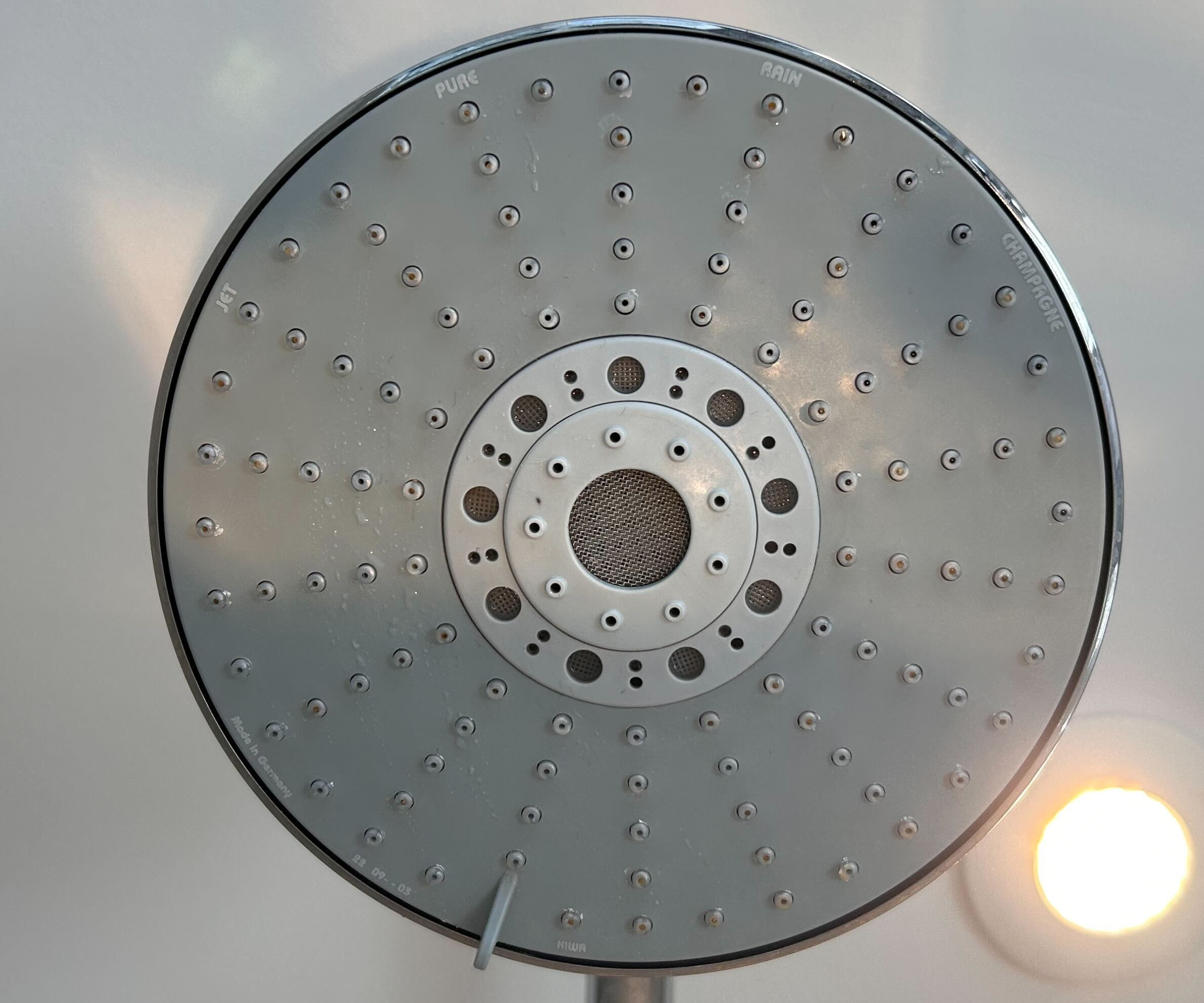 Close up of shower head