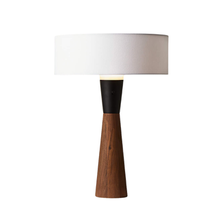 table lamp with walnut accent