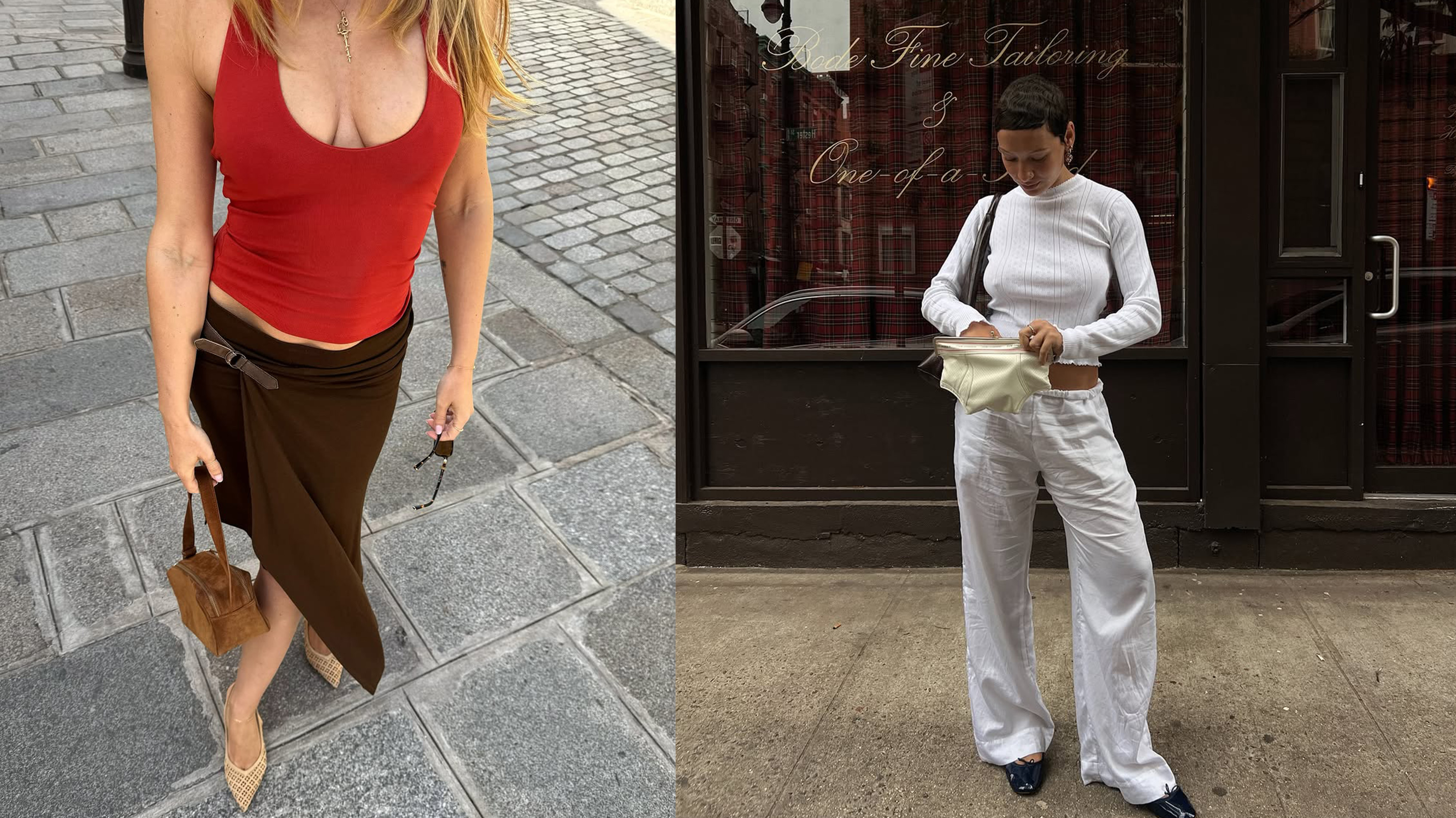 Women wearing summer microtrends 2025.