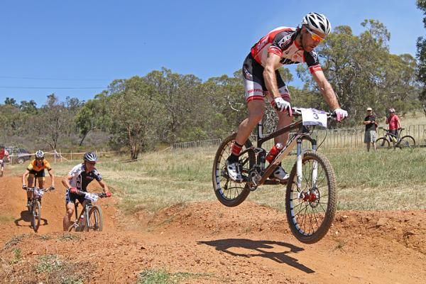 Andy Blair leads Evan Jeffery and Andy Fellows