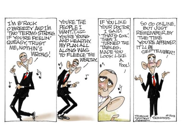 Obama cartoon ObamaCare