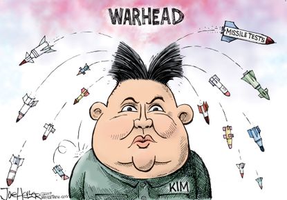 Political cartoon world north korea missile