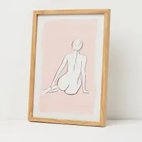Peach Female Figure Back Framed Wall Art, was £45, now £36 | Oliver Bonas