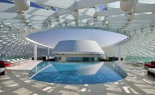 Pool area at the Yas Viceroy Hotel