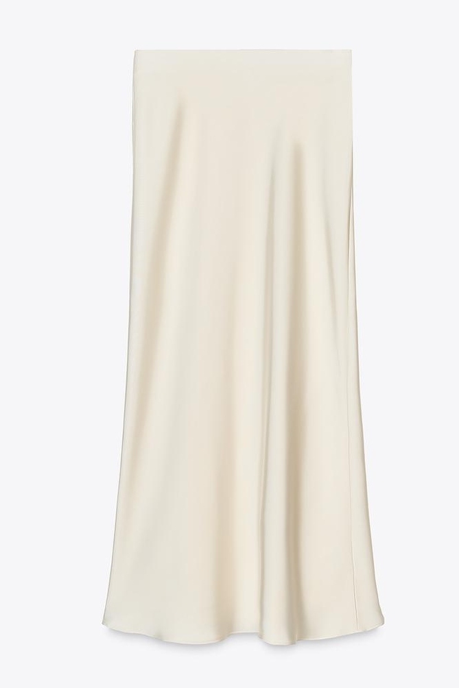 Zara, Satin Midi Skirt