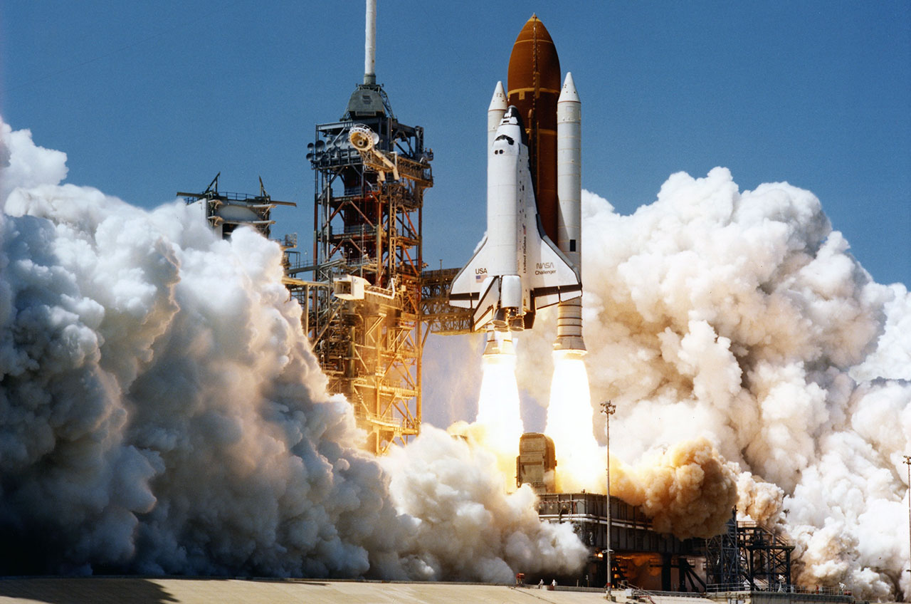 Space Shuttle Challenger liftoff