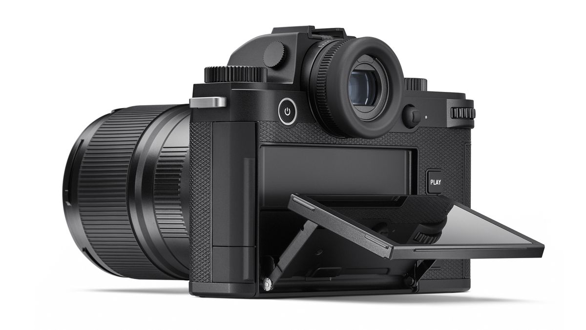 Leica SL3-S against a white background
