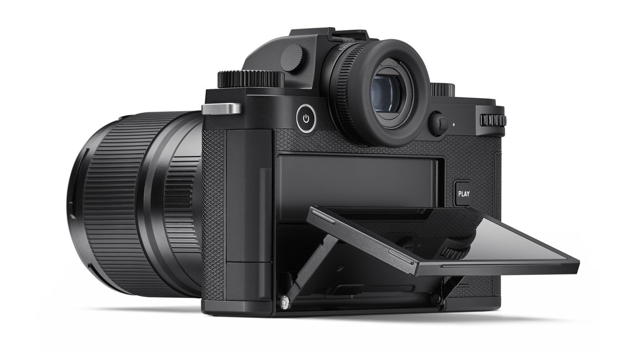 Leica SL3-S against a white background