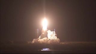 NASA's four Magnetospheric Multiscale satellites launch into space atop a United Launch Alliance Atlas V rocket in a late night blastoff from Cape Canaveral Air Force Station in Florida on March 12, 2015.