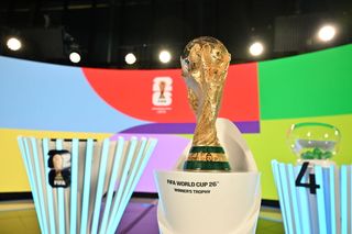 A general view of the FIFA World Cup before the UEFA Preliminary Draw for the FIFA World Cup 26 at the Home of FIFA on December 13, 2024 in Zurich, Switzerland.