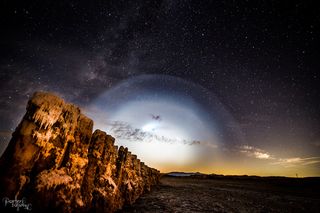 Photographer Porter Tinsley captured this stunning photo of Trident missile test by the U.S. Navy on Nov. 7, 2015 as seen from the shore of the Salton Sea in Southern California.