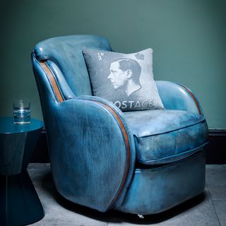 Blue Art Deco style chair