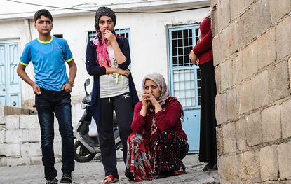 The aftermath of a terrorist attack in Gaziantep, Turkey