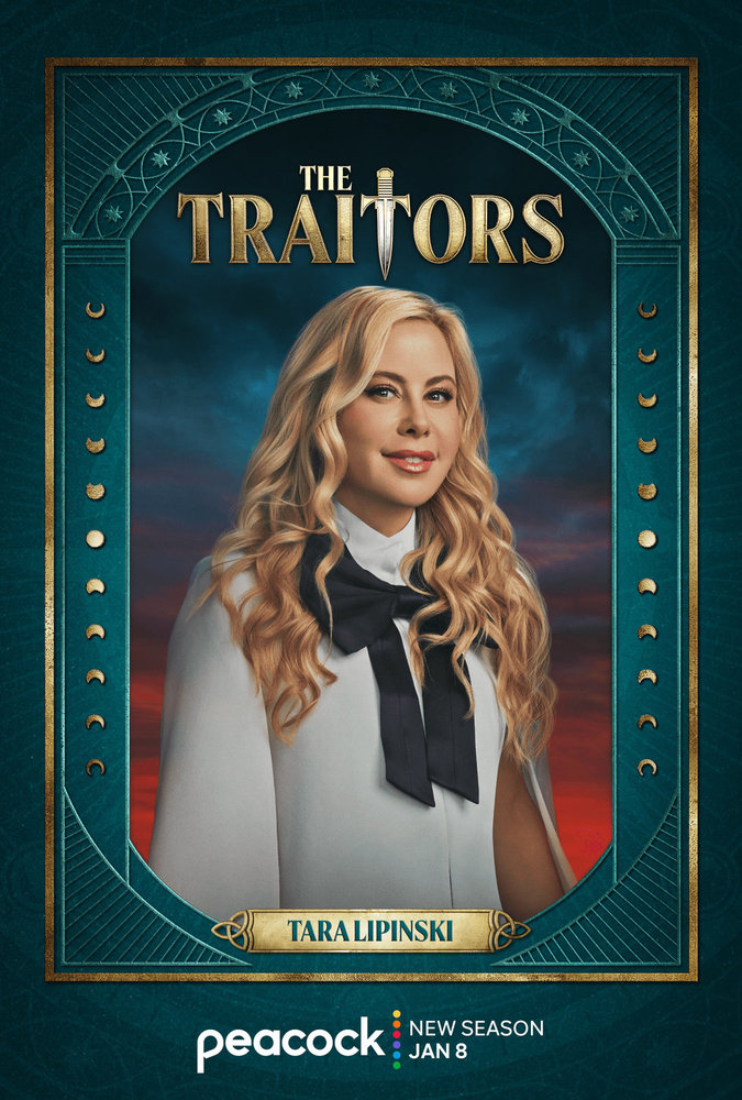 Tara Lipinski's portrait for 'The Traitors' season 4.