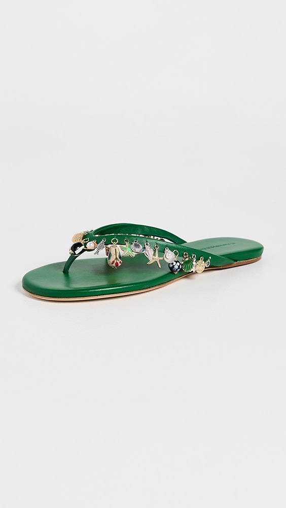 Memento Charm Flip Flops - Malachite