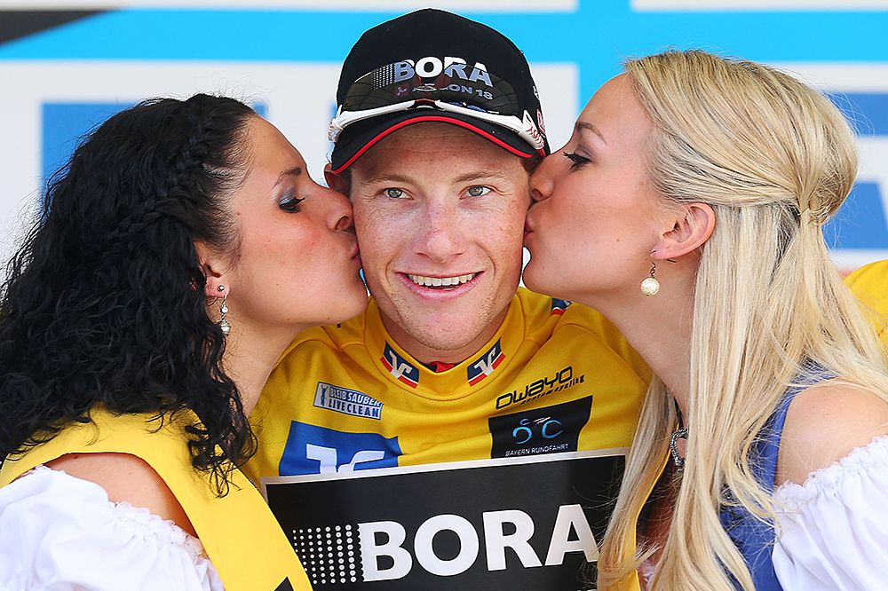 Sam Bennett (Bora-Argon 18) leads the Bayern Rundfahrt