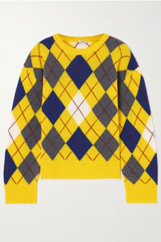 Loewe Argyle Wool Sweater