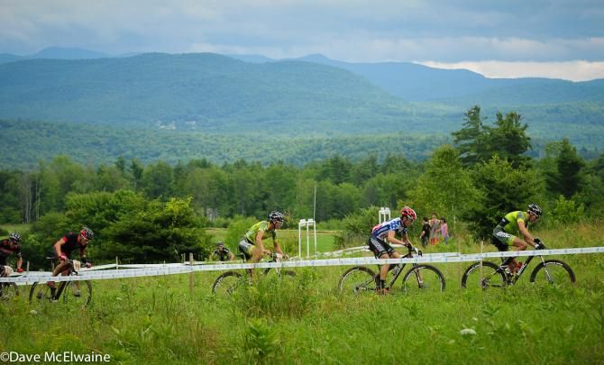 Kerry Werner (BMC Project) leading a select group in the first half of the race