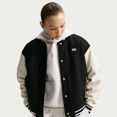Caitlin Clark Women's Basketball Varsity Jacket - Black/pale Ivory/black - Size Xs