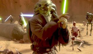 Kit Fisto smiling in battle Star Wars