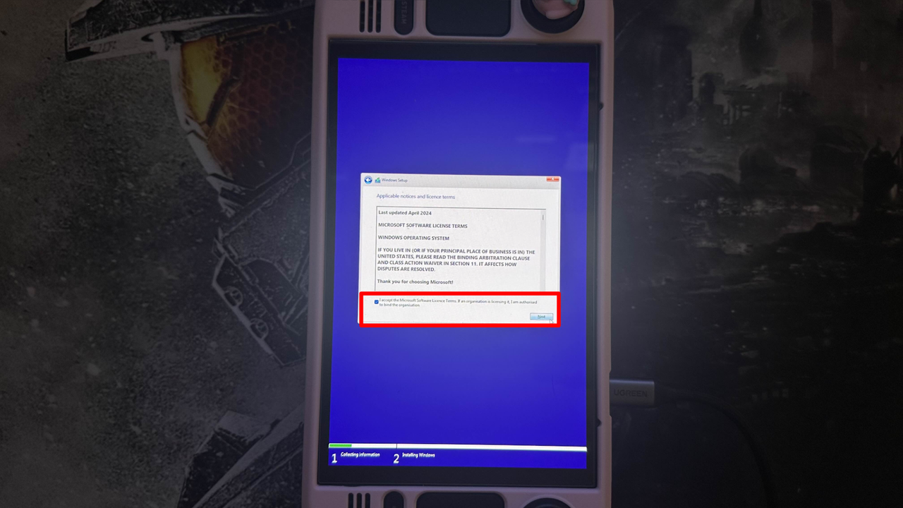 Steam Deck installing Windows