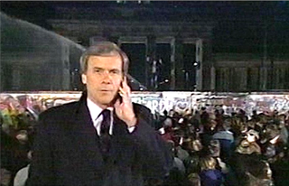 NBC Anchor at the Brandenburg Gate in November 1989. 