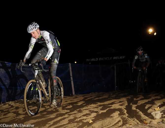 Big Ryan Trebon had no problem riding the 100-ft sand pit