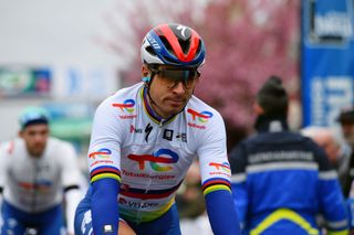 LE LUDE FRANCE APRIL 06 Peter Sagan of Slovakia and Team Total Energies prior to the 68th Circuit Cycliste Sarthe Pays de la Loire 2022 Stage 2 a 1747km stage from Le Lude to Le Lude CircuitSarthe on April 06 2022 in Le Lude France Photo by Dario BelingheriGetty Images
