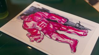 Portrait of The Hulk in pink in the Disney 100Create auction