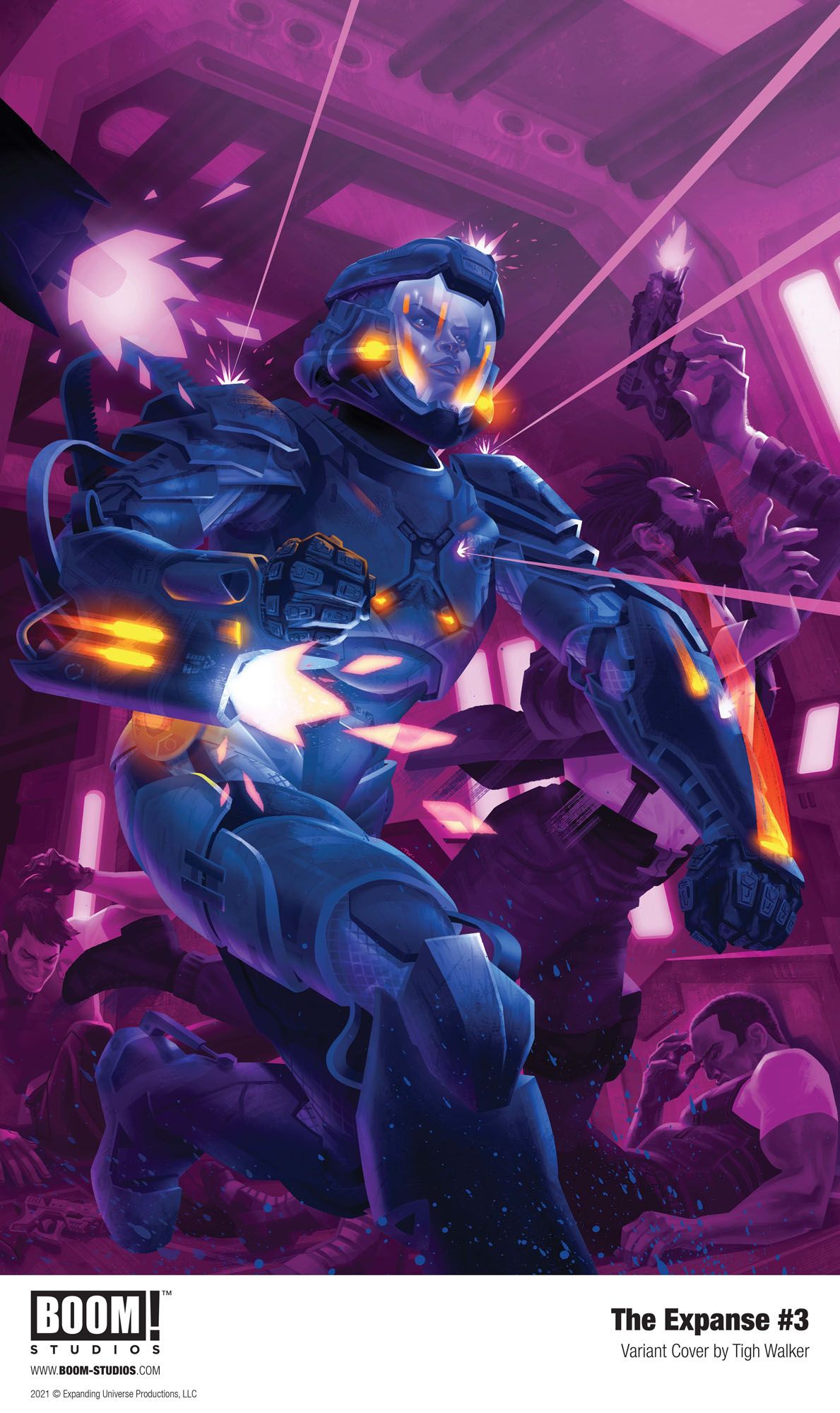 Avasarala and Bobbie face dire threats in "The Expanse" issue three of Boom! Studios' comic book miniseries.