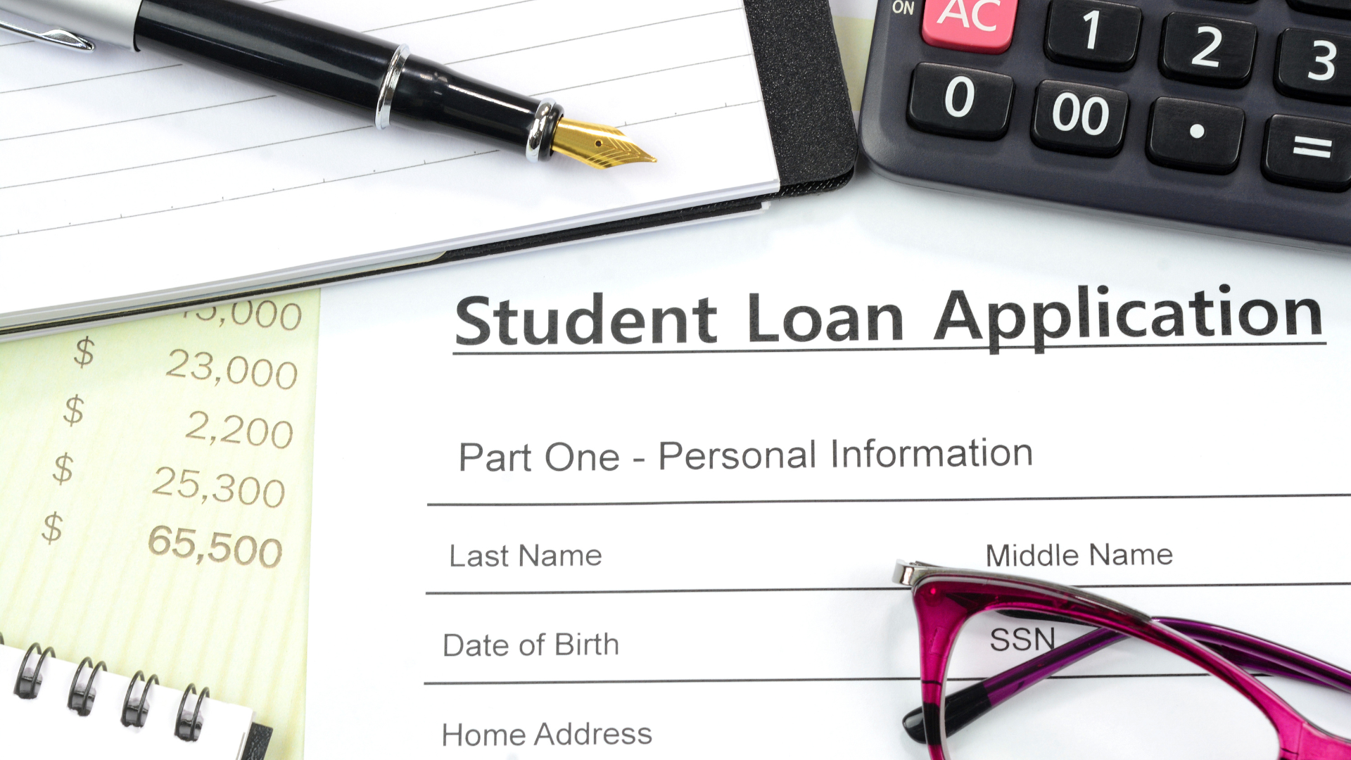a student loan application
