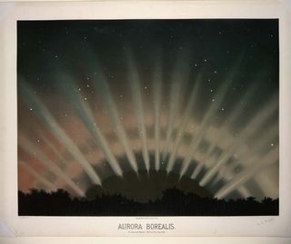 Aurora borealis ass observed March 1, 1872, at 9:25 p.m.