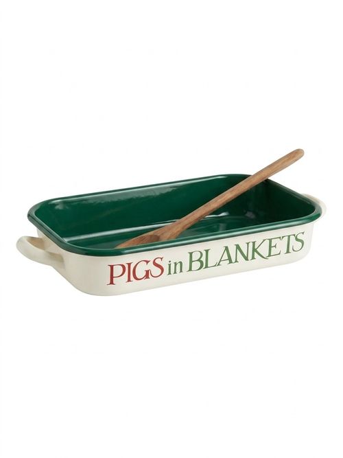 Christmas Toast & Marmalade 40cm Enamel Roasting Dish With Handles