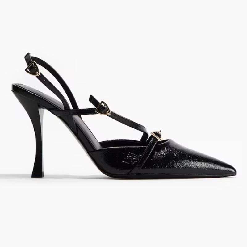 black slingback heels