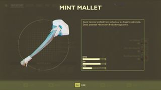 Grounded Mint Mallet Weapon Inspected