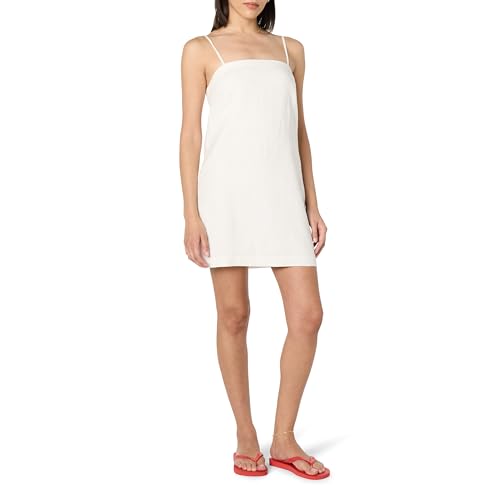 The Drop Seville Linen Mini Shift Dress, White, Xxs