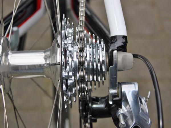SRAM's PG-1070 cassette is heavier than the PG-1090 model but also runs quieter and is less apt to clog with mud.