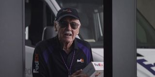 Stan Lee as a Fed Ex employee in Captain America: Civil War