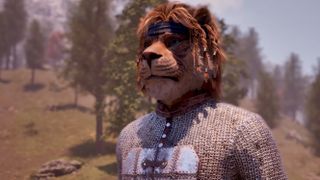 A Khajiit cat person in Oblivion Remastered
