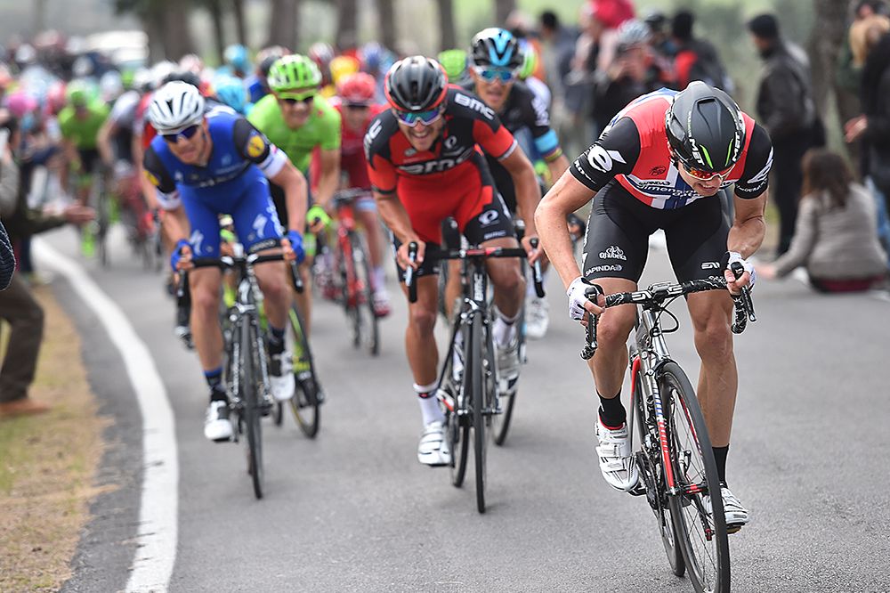 Edvald Boasson Hagen (Dimension Data) pushes the pace